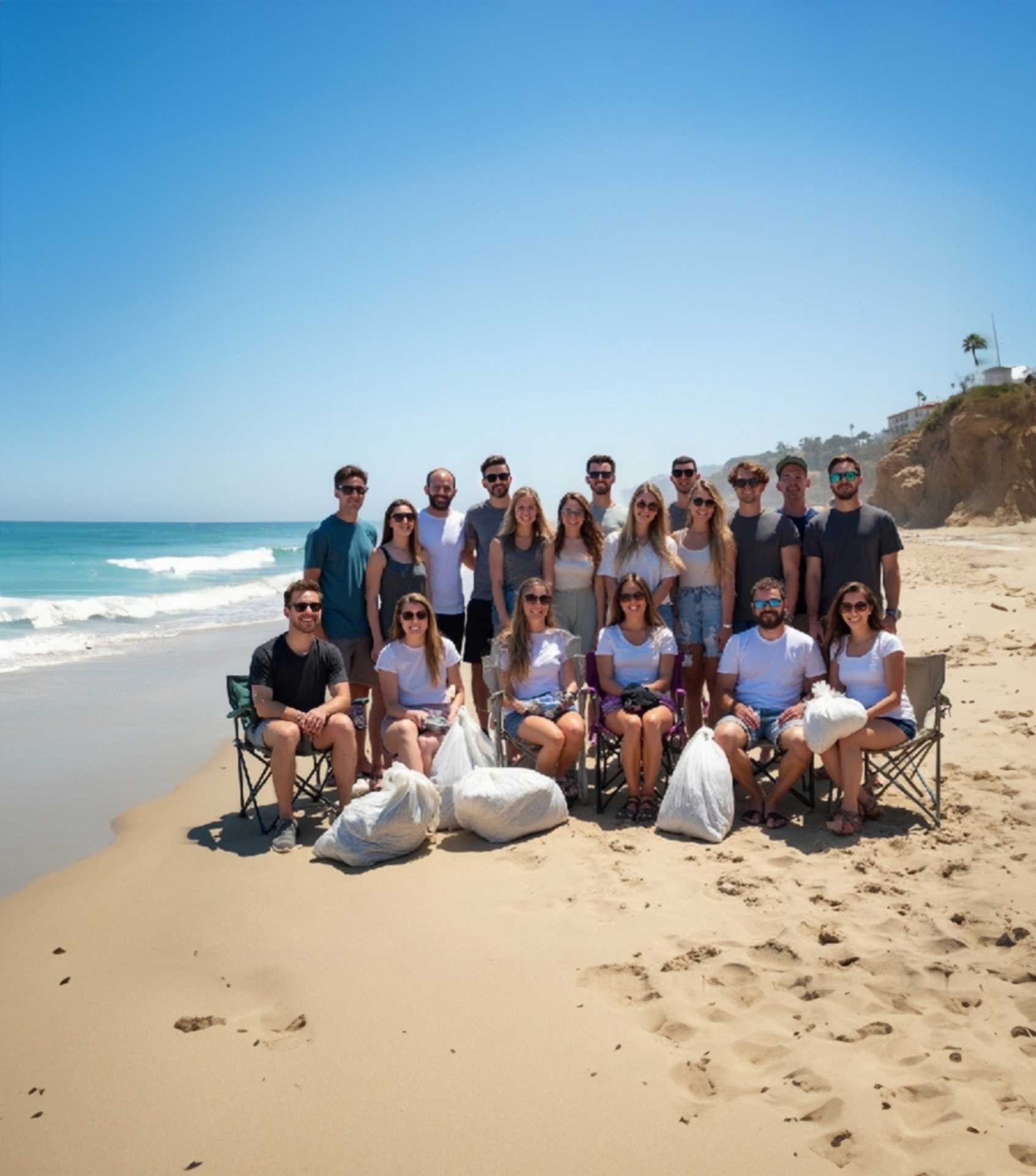 Team cleanup at La Jolla Shores Beach